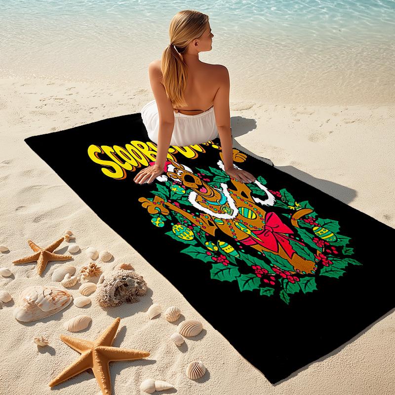Halloween fantasy comedy adventure cartoon movie Scooby-Doo towel outdoor camping vacation swimming beach towel outdoor absorbent bath towel Y14