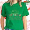 Spirit Lead Me Where My Trust Is Without Borders T-Shirt for Women Mountain Sunrise Graphic Tee Faith Short Sleeve O Neck Tops