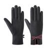 Anti-slip Plush Driving Gloves Bowknot Elasticity Soft Gloves Gift Winter Women Gloves  Snowboard