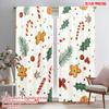 2pcs,2D Plane Printing Print Curtains Cute Christmas Design (2) Versatile Durable Polyester (without Rod) Festive Use for Living