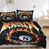 Pool Ball Bedding 3 Piece Set HD Print Duvet Cover Pillowcases for Teens Adult Bedroom Decoration Christmas Gift