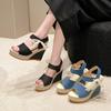 New Arrival Ladies Shoes Women Sandals Summer Open Toe Fish Head Fashion Platform High Heels Wedge Sandals Female Shoes Women