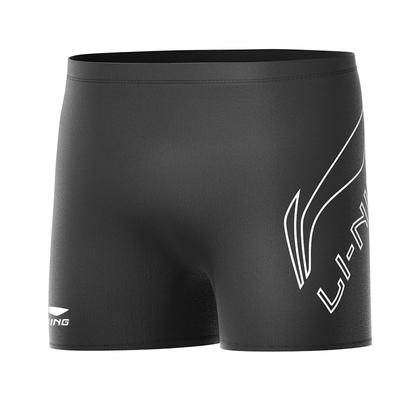 Li-Ning Плавки-боксеры Simple Brand Letter Print, мужские плавки, черный цвет LSKU820-1
