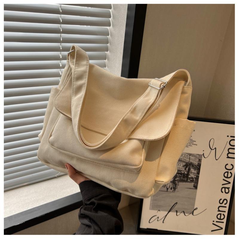 Простая и однотонная универсальная сумка через плечо, парусная сумка на одно плечо, мужская и женская сумка почтальона