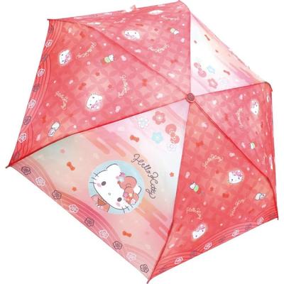 Зонт складной Hello Kitty, 53 см, ручное открытие, японский узор, Sanrio, милый