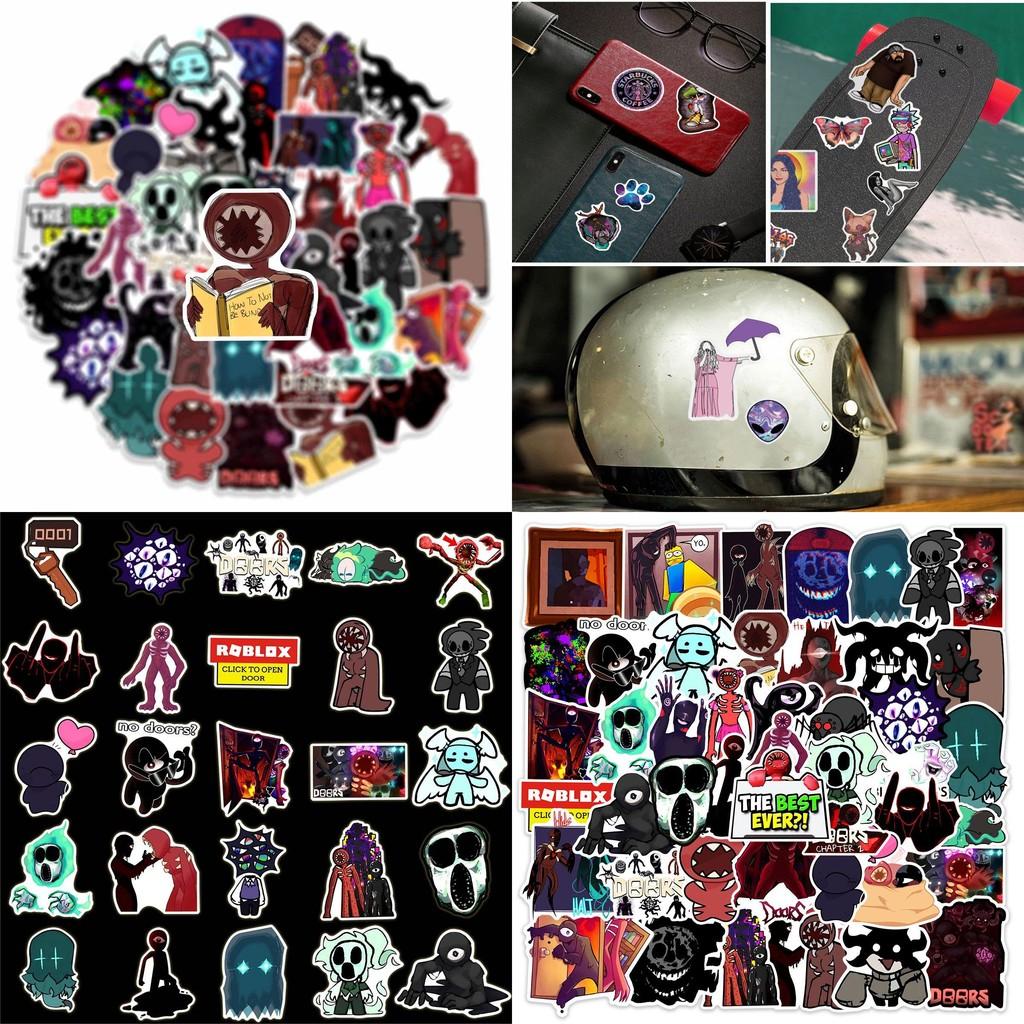 50 шт. Высококачественный набор водонепроницаемых наклеек с фигурками Roblox Doors для скрапбукинга и украшений