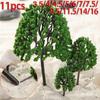 11pcs Artificial Model Trees DIY Train Railroad Diorama Wargame Scenery Decor
