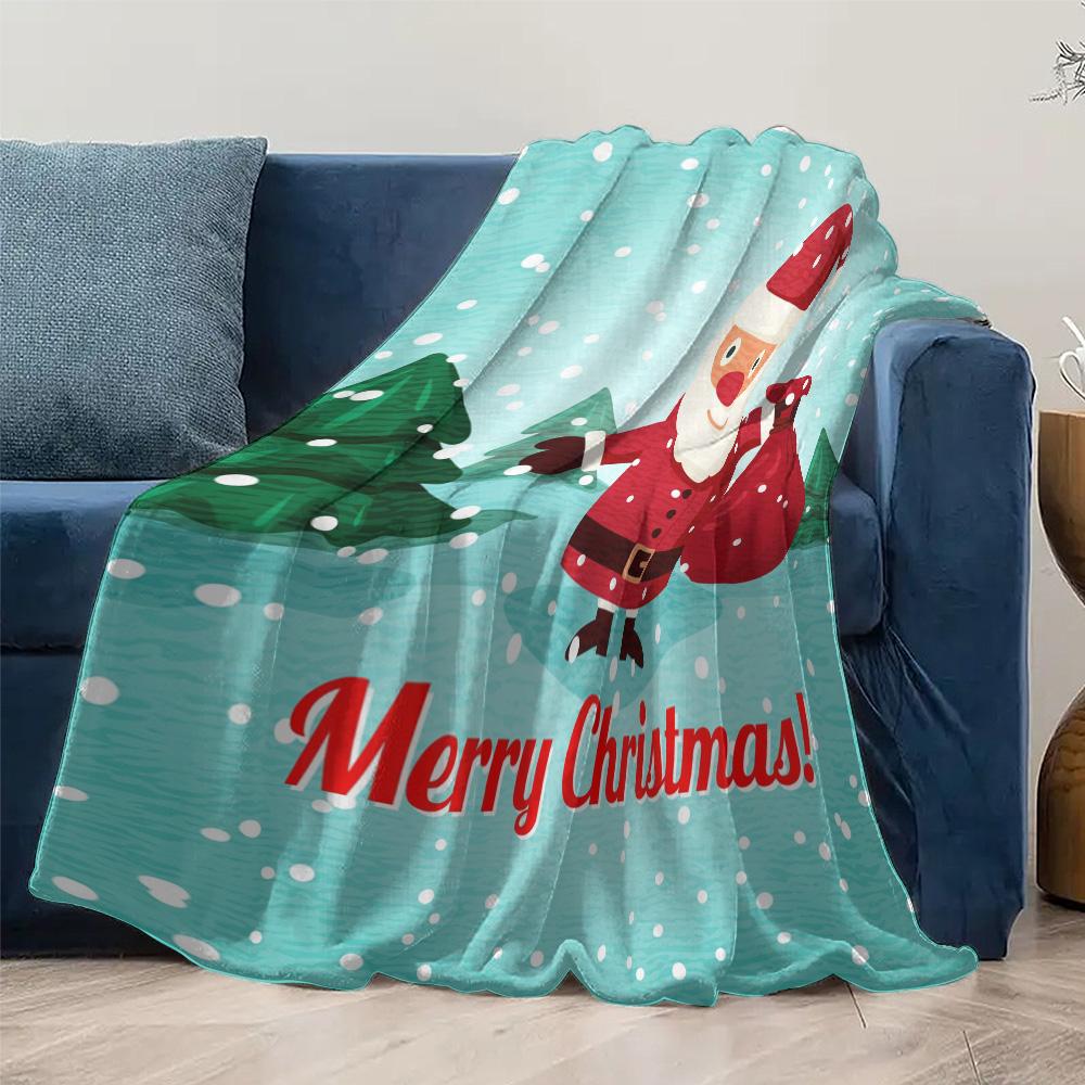 Soft Fluffy Throw Blanket Cozy Warm Sherpa Fleece Blanket Decorative Bedspread Couch Cover Gift Holiday Home Decor Christmas