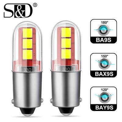 2 шт. BA9S LED BAX9S H21W BAY9s T10 W5W Светодиодные лампы H6W T4W Автомобильные фонари заднего хода Автостоянка Номерной знак Внутренняя карта Купольные лампы