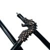 Dragon Solid Handle Walking Stick 93.98cm Black Wooden Stick Portable Walking Sticks Unique