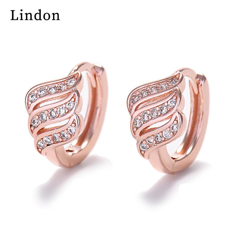 Женские серьги из медного сплава с цирконом Lindon - Серьги-подвески в подарок на свадебную вечеринку