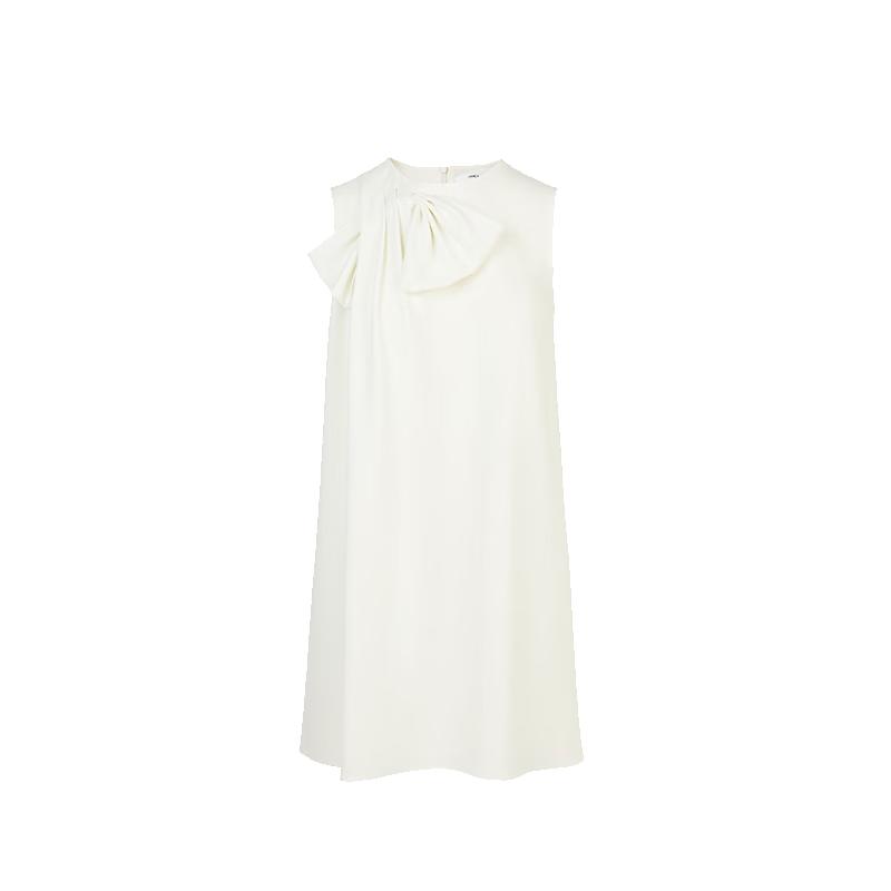 Langzi Bow Detail Sleeveless A-Line Mini Dress