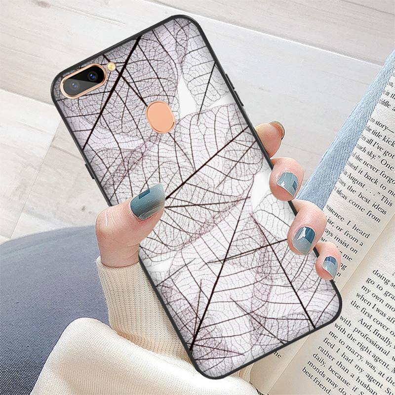 Vintage Leaves Pattern Phone Case for Redmi 8 9 9A for Samsung J5 J6 Note9 for Huawei NOVA3E Mate20lite Cover