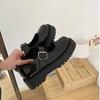 Fashion Japanese Leather Shoes Heels Waterproof Platform Mary Janes Retro British 2024 Heels Patent Leather Pumps Womens Lolita Shoes