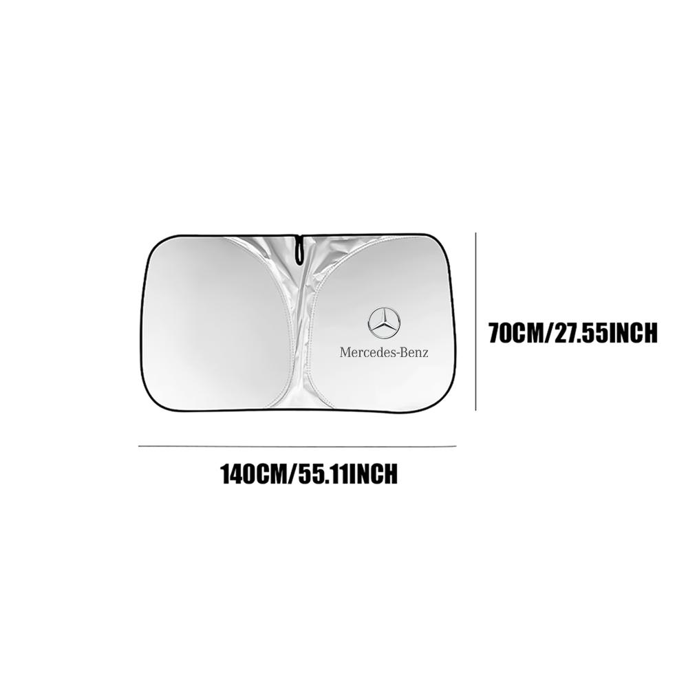 FSI1 1Pc Car Front Window Sunshade Shield Folding Windshield UV Block Cover For Mercedes Benz A C S Class W211 GLC GLE CLA AMG