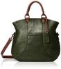 Genuine Leather Basic 2way Shoulder Bag Handbag Green [Levant]