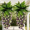 Outdoor Artificial Flowers Fake Hanging Plants, UV Resistant Vines, Ivy Lifelike Silk Flower Decor Faux Indoor Bedroom Living Room Boho Wall
