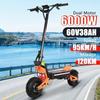 X5 Electric Scooter 6000W60V40V Dual Suspension Shock Absorption Maximum Speed 95 Km/H 11 Inches Maximum Mileage 90 Km Off-road