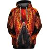 Spring Autumn Men's Hoodie Skull Graphics 3D Print Tops Fashion Unisex Sweatshirt Hip Hop Oversized Casual Clothing