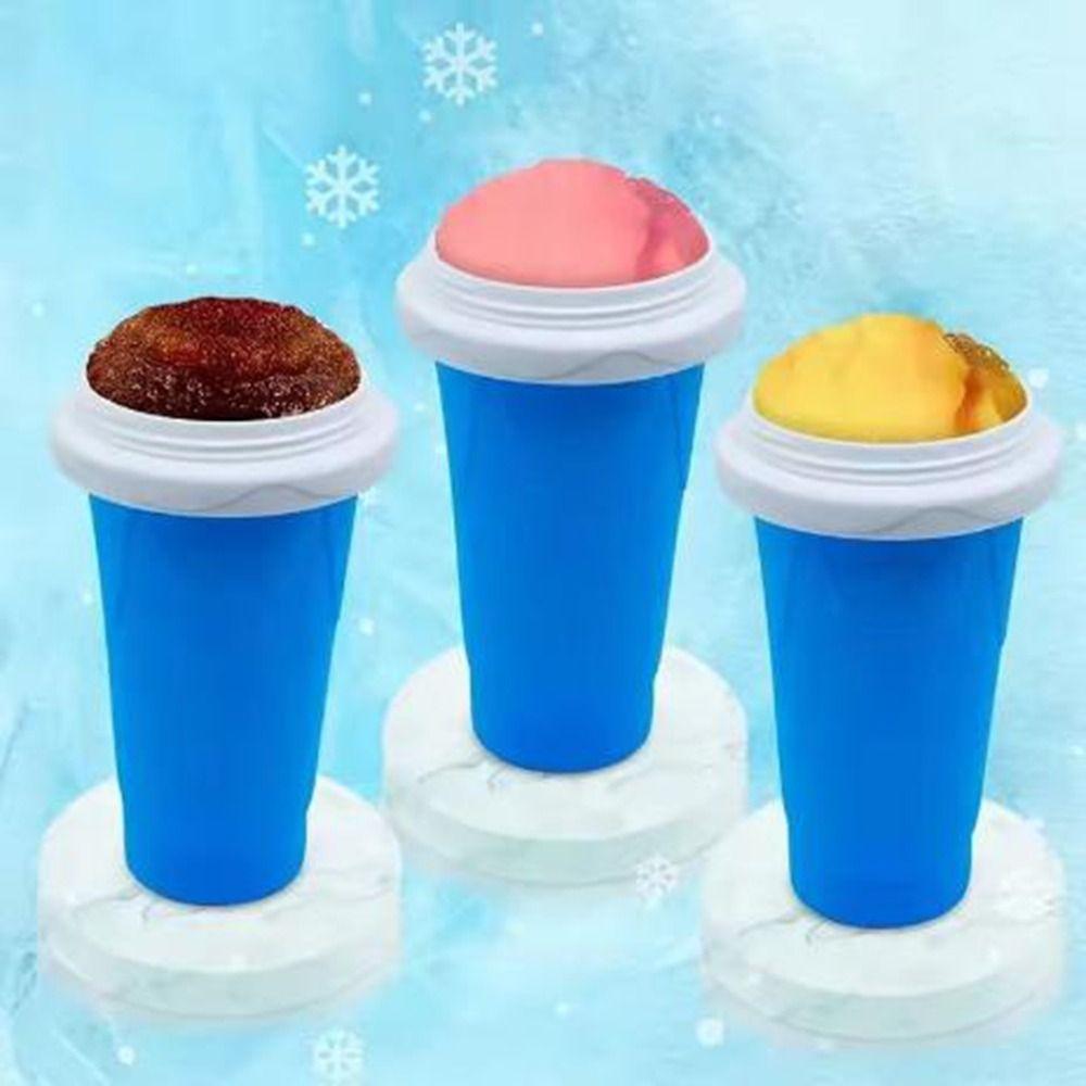 Quick-Frozen Smoothies Squeeze Cup Silicone Ice Cream Maker Cups Slushy Maker Cup Juice Milk