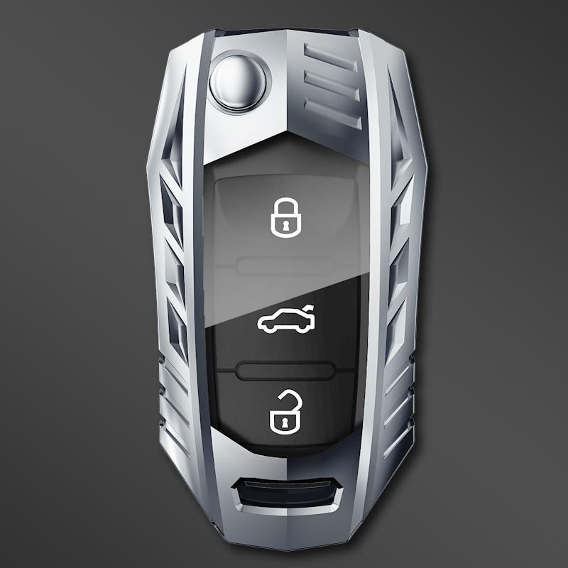 Чехол для автомобильного выкидного ключа для Volkswagen VW Polo Golf Passat Tiguan Beetle Caddy T5 Up Eos Skoda Octavia Seat Leon Altea