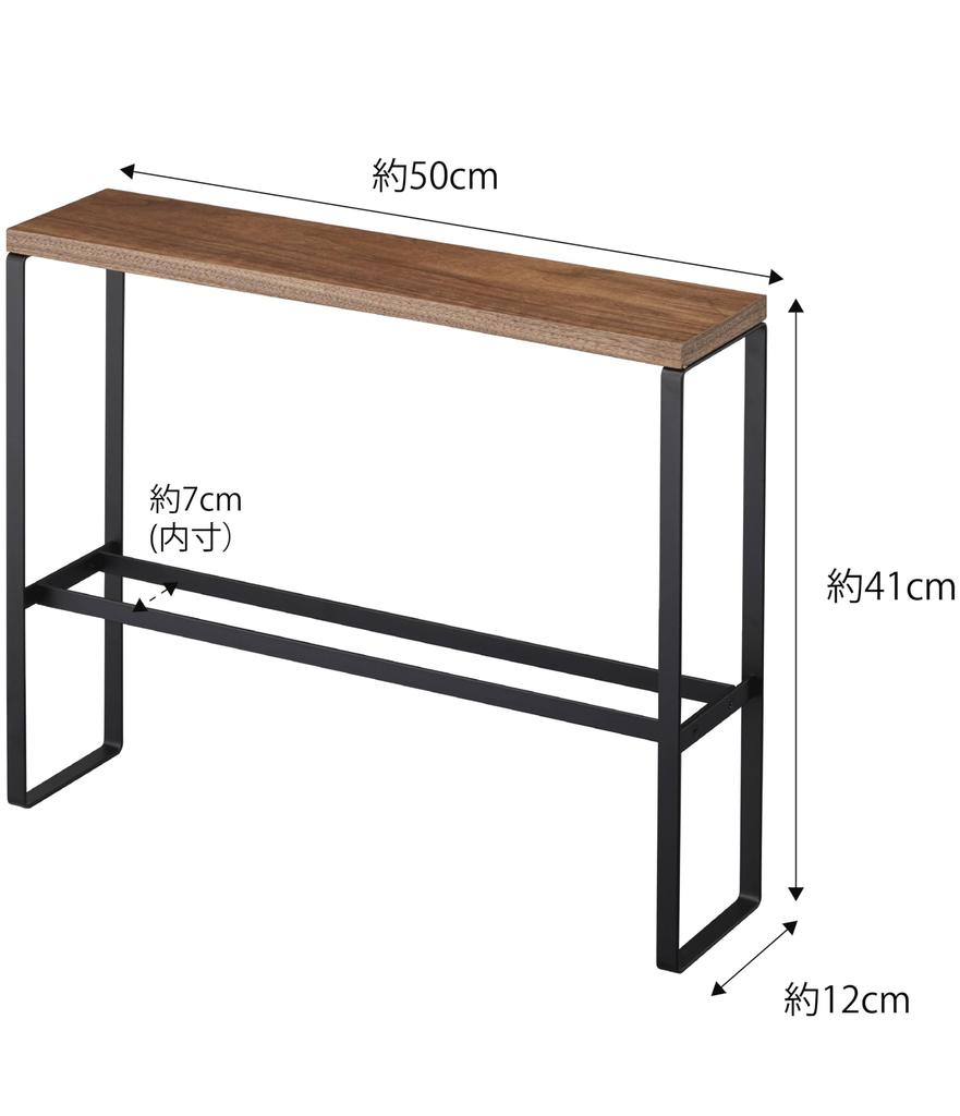 Yamazaki 5153 Slipper Rack with Top Board, Black, W50XD12XH41cm, Tower, Small Items, Entrance Storage, Slippers Storage