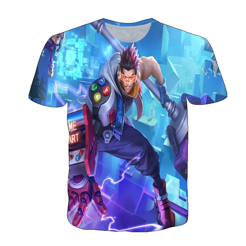 King of Glory T-shirt spring and summer male and female teenagers t-shirt student team clothes campus pain clothes dormitory black
