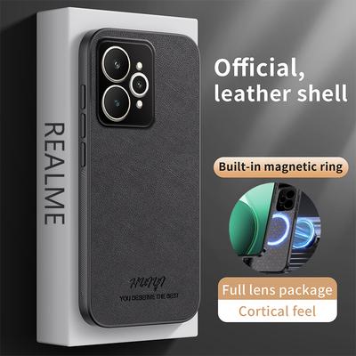 Для Realme 15 Pro Чехол Бизнес Однотонный Кожа Встроенный Магнитный Ультратонкий Чехол Для Realme 15 Ударопрочный Бампер Фунда