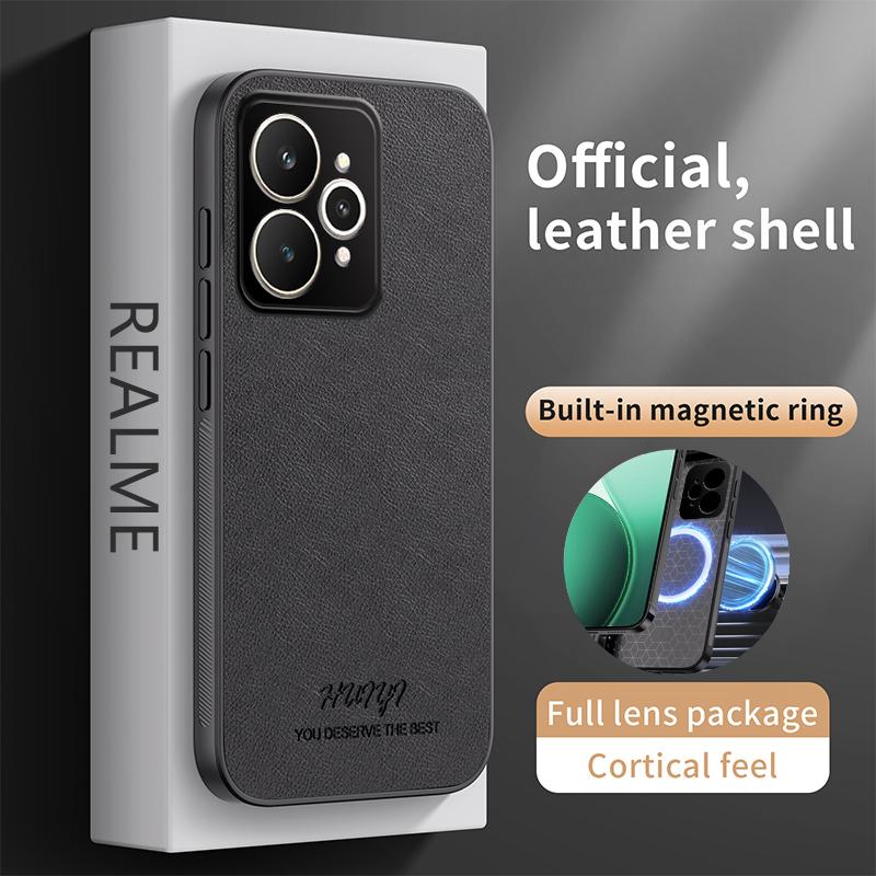 Для Realme 15 Pro Чехол Бизнес Однотонный Кожа Встроенный Магнитный Ультратонкий Чехол Для Realme 15 Ударопрочный Бампер Фунда