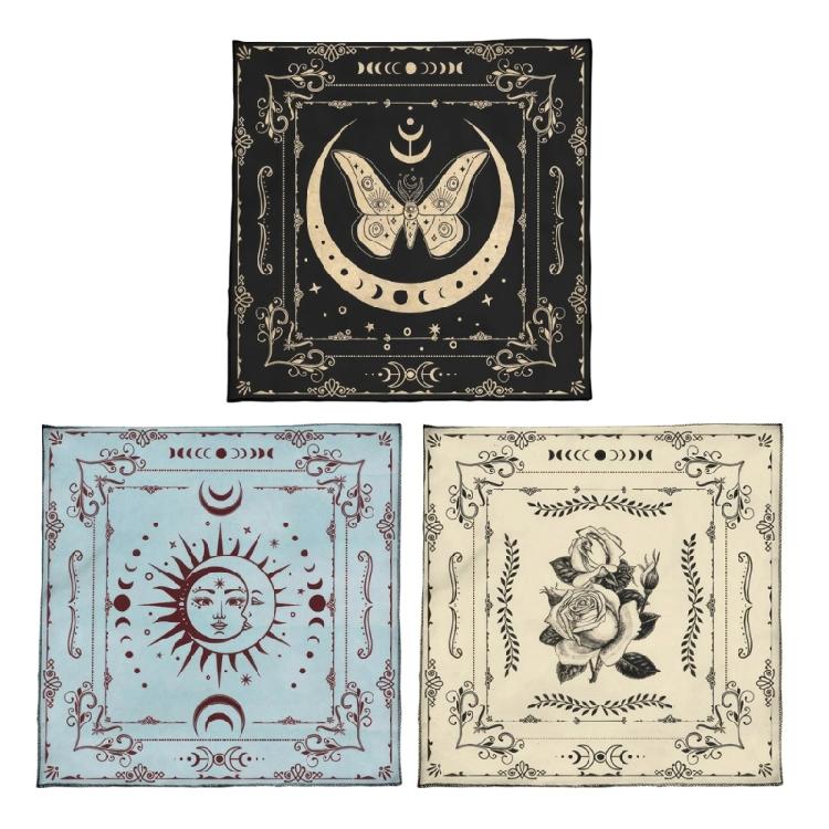 Tarot Card Tablecloth Altars Cloth Astrology Divinations NonSlip Mat Tapestry