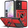 Coque design - Booling - pour Samsung Galaxy A36 - Antichoc - Support arrière - Rouge