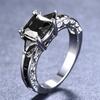 Изысканное кольцо с инкрустацией из кубического циркония, полированное сверкающее, эффектное женское кольцо