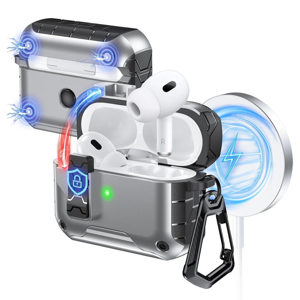 Автоматическое открытие для чехла AirPods Pro 3-го поколения с магнитом, совместим с зарядным чехлом Apple AirPods, полная защитная крышка с брелоком