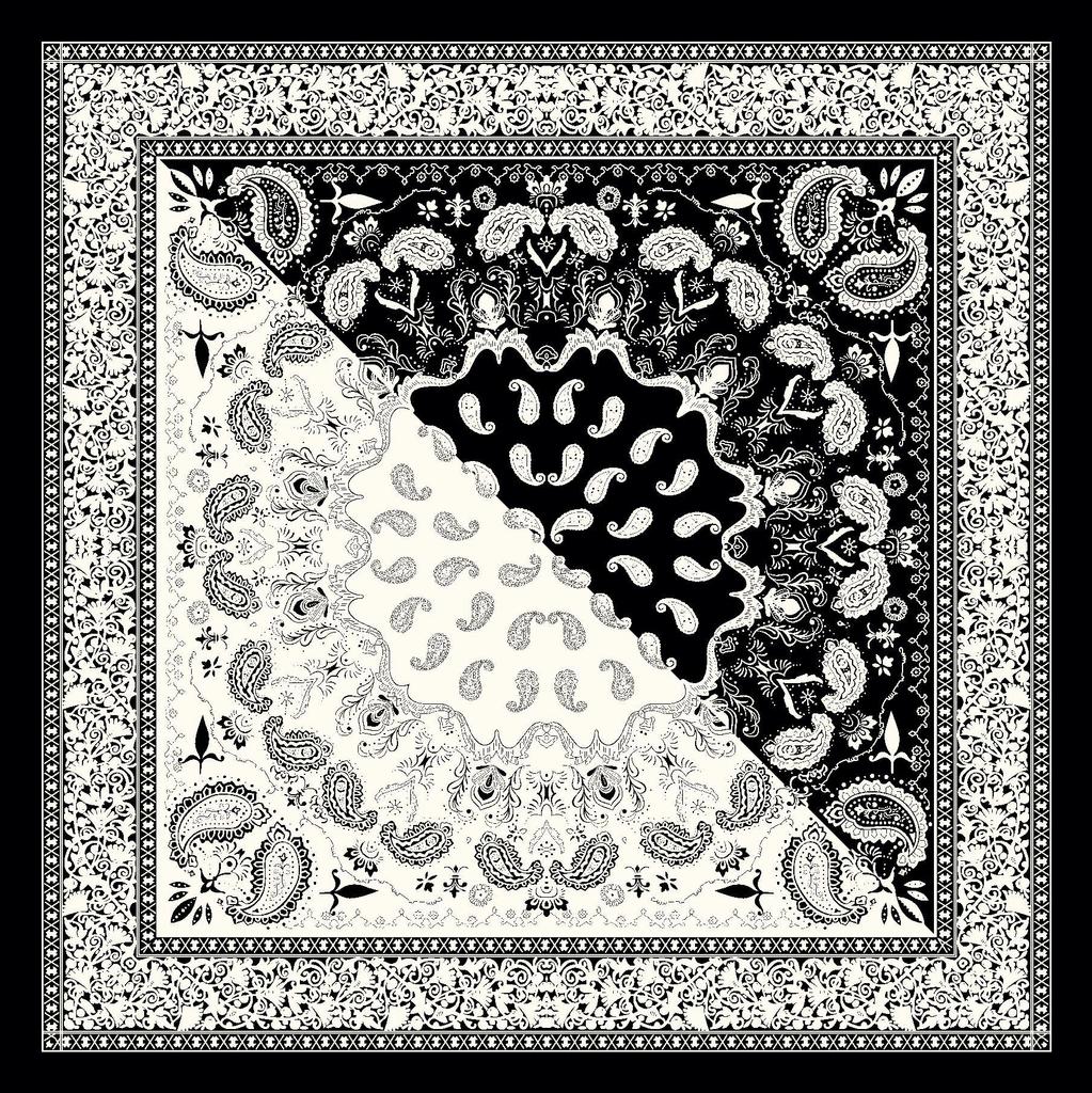 Шелковый платок Mai Tong 90 см * 90 см Богемное сочетание цветов Кешью, Женский квадратный платок Шелковый платок Шарф Шарф