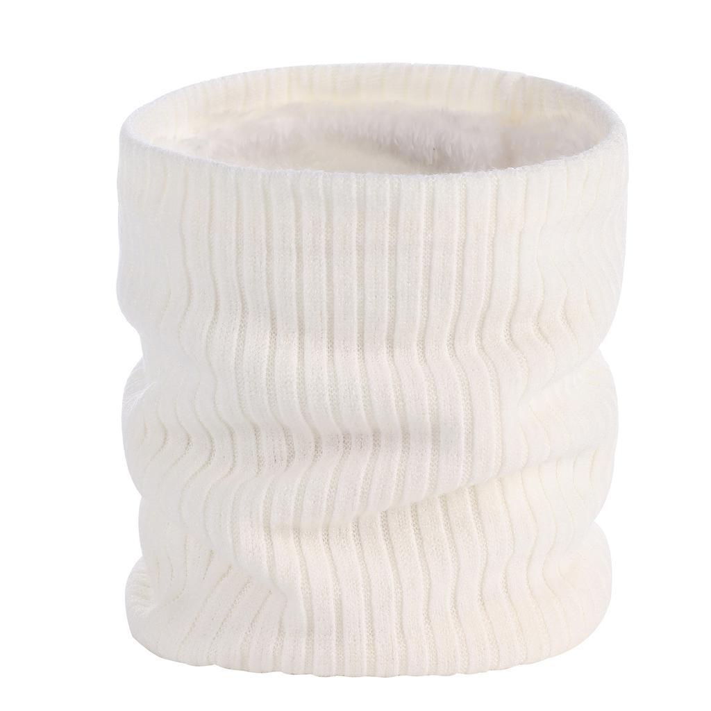 Мужская и женская утепленная флисовая подкладка для шеи, унисекс, однотонная вязаная шерстяная теплее для шеи, осень-зима