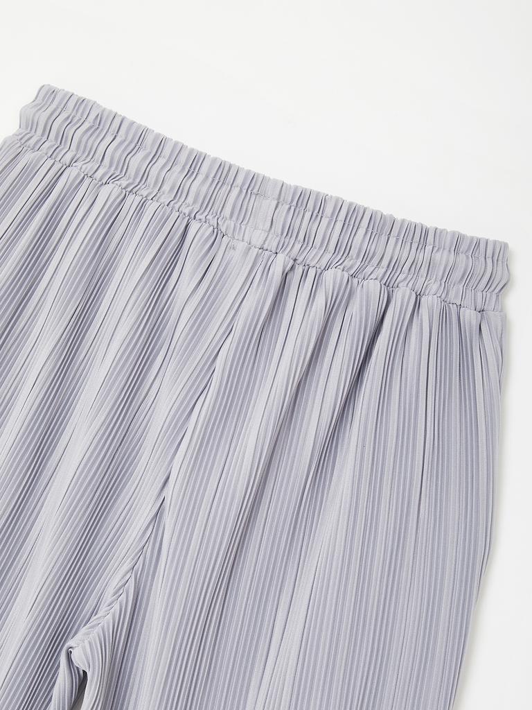 IKALOOK Cooling Pleated Elastic Waist Pants Dd1Mmpt154