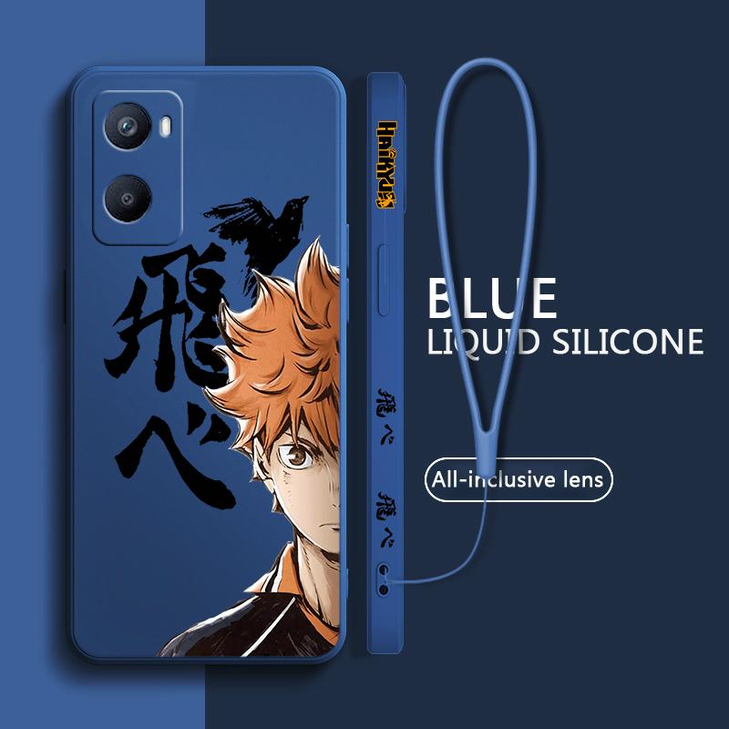 Haikyuu Animation For OPPO F21 A54S A53S A52 A33 A31 A16S A11S A9 A5 A1K A12 AX7 A5 Liquid Left Rope Phone Case