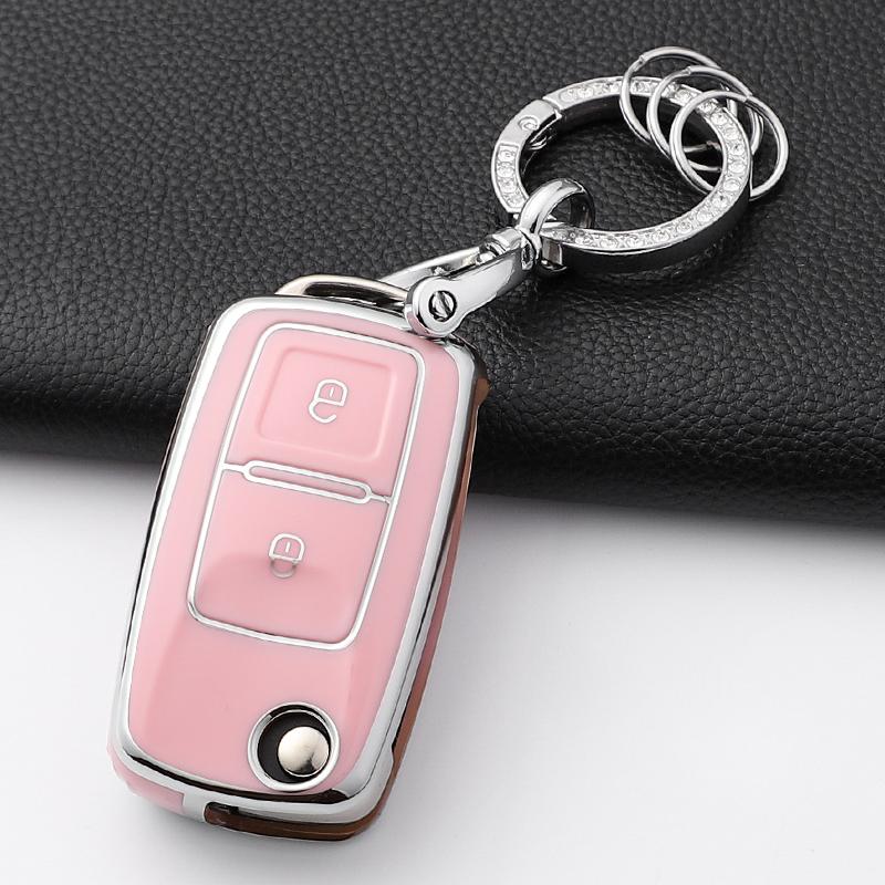 Новый чехол-оболочка из ТПУ для автомобильного ключа Vw Volkswagen Polo Tiguan Passat Golf Jetta Lavida Skoda Octavia 2 3 Кнопки Аксессуары