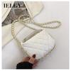 Casual Fashion Korean Version of Mini Chain Women's Bag, Diamond Temperament Single Shoulder Simple Messenger Bag