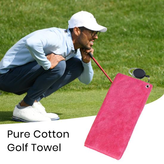 Полотенце для гольфа для гольф-каров или клюшек, хлопковое полотенце с карабином для гольфа