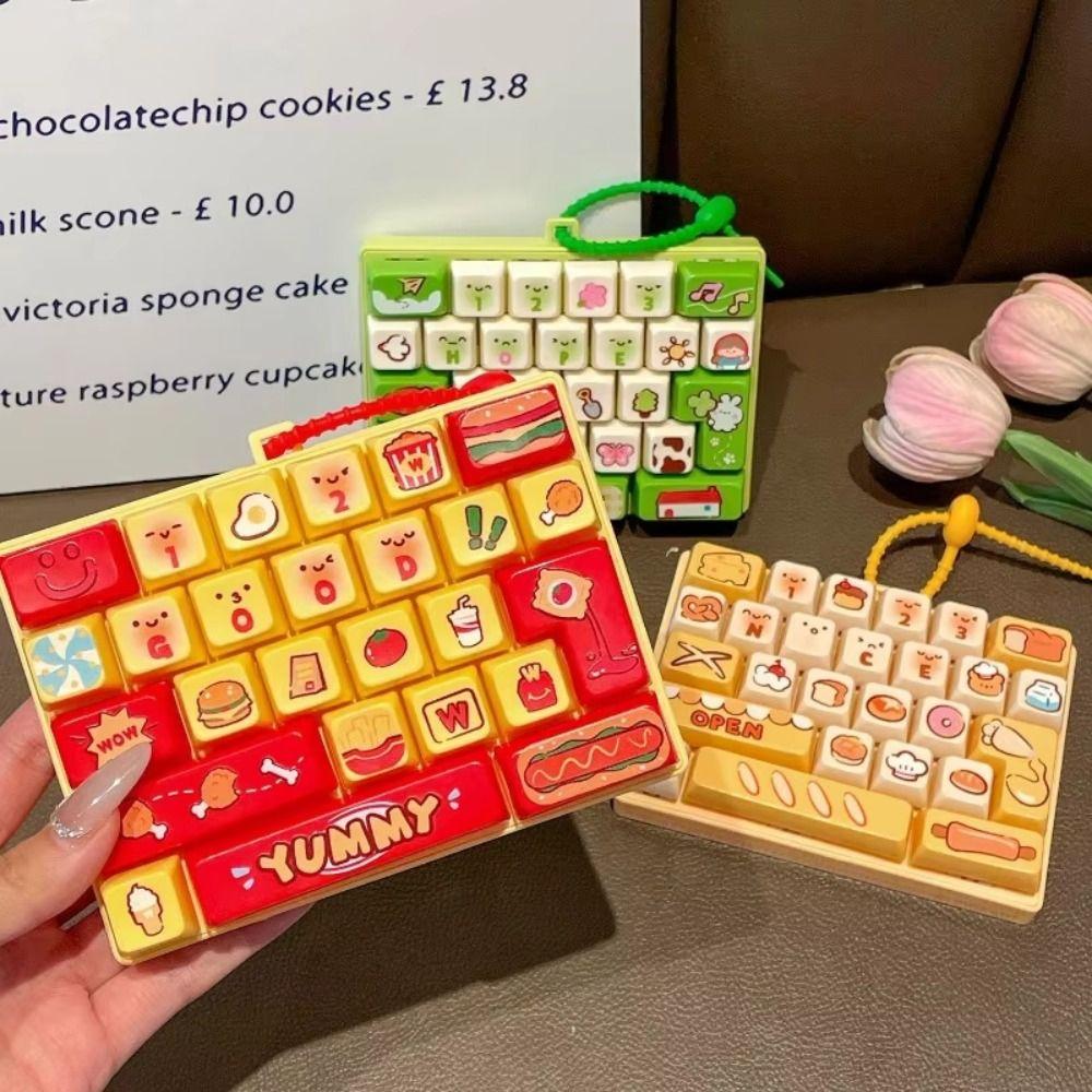 26 Key Mini Keyboard Pendant Creative Design Keyboard Keychain Bag Accessory