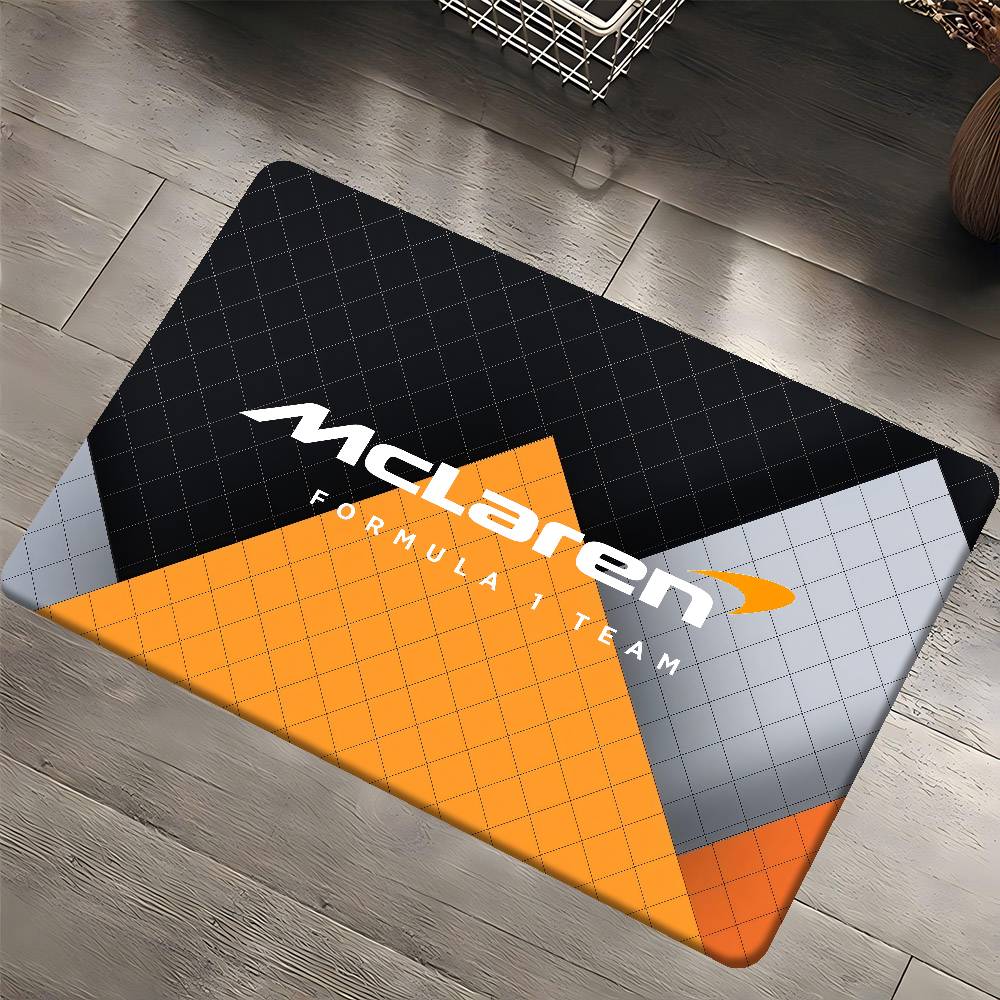 LOGO M-McLaren Floor Mat Rectangle Anti-slip Home Soft Badmat Front Door Indoor Outdoor Mat Hotel Decor Mat