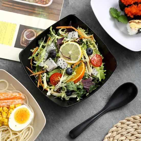 1/4 шт. Одноразовые квадратные сервировочные миски Гладкие края Миска для закусок для вечеринок Салатница Жаростойкая Универсальное сервировочное блюдо