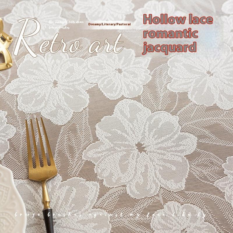 Кружевная скатерть, журнальный столик, изысканное чувство, легкая роскошь, атмосфера студии, покрытие стола, скатерть для прилавка, продажа аксессуаров