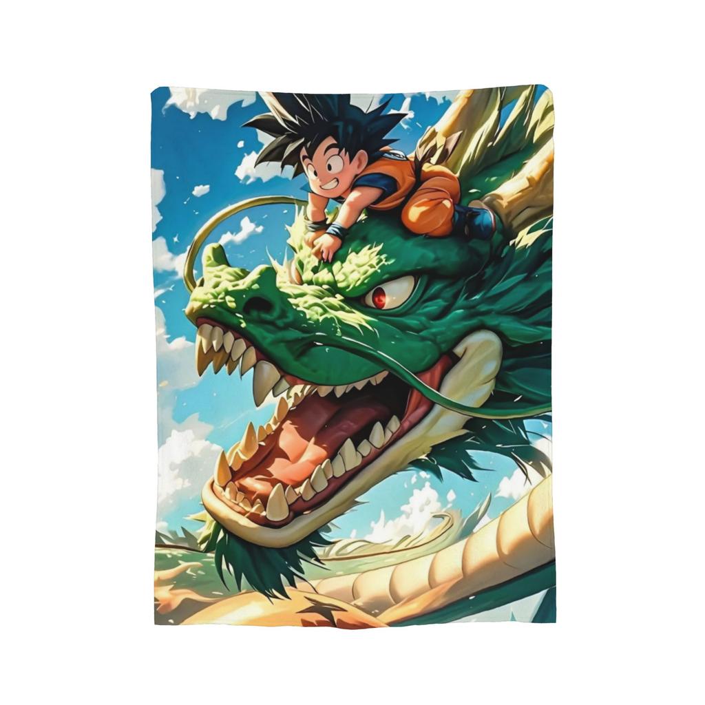 Пледы с символами DBZ Флис Весна/Осень Портативные Теплые Пледы для Дивана Путешествий Плюшевое Тонкое Одеяло