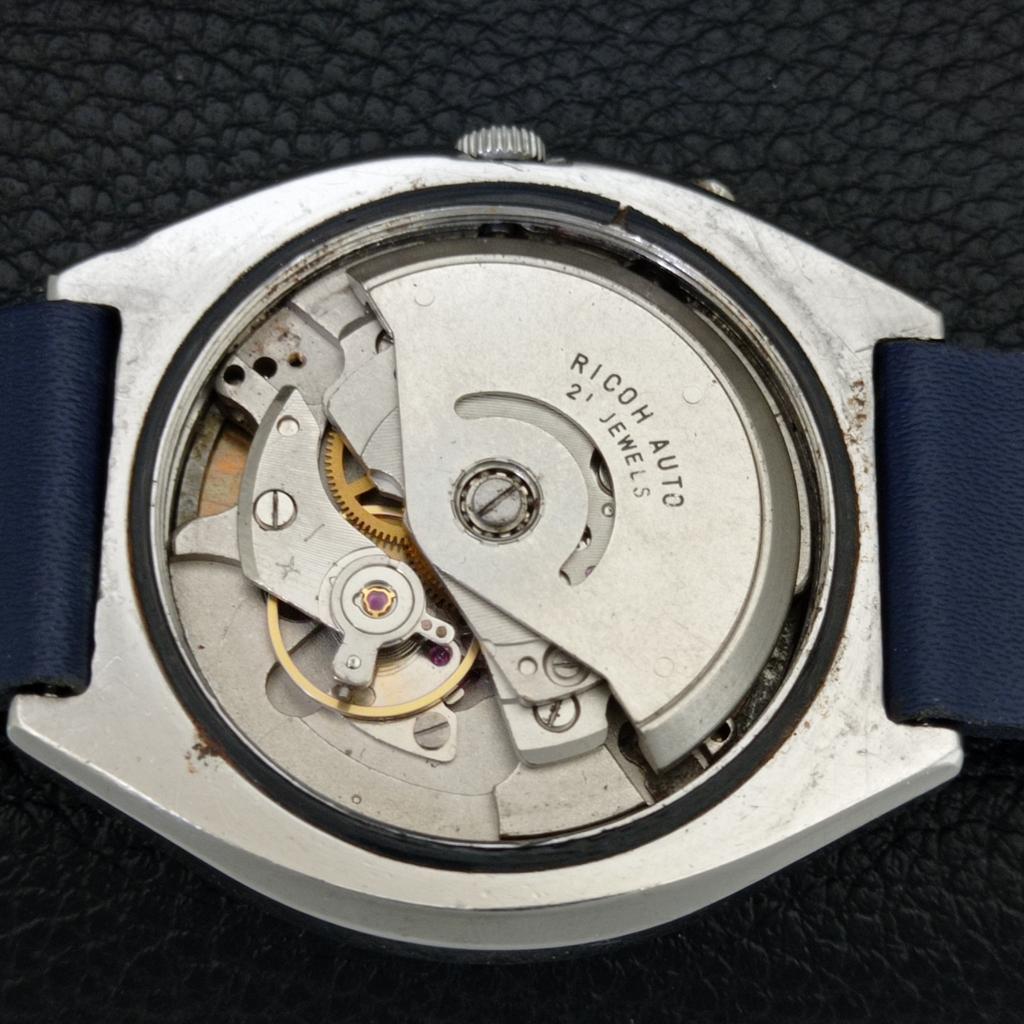 VINTAGE RICOH R31 AUTOMATIC JAPAN MENS BLUE COLOR DIAL WATCH a707692-1