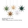 5 Pcs 9-Pointed Star Paper Lantern 12 Inch 3D Christmas Paper Star Ceiling Hanging Ornament for Wedding Xmas Party Home Decoration