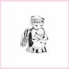 925 Silver Sister Heart Wedding Charm For Original Bracelet Cat Nurse Angel Jewelry Beads Spacer Stopper