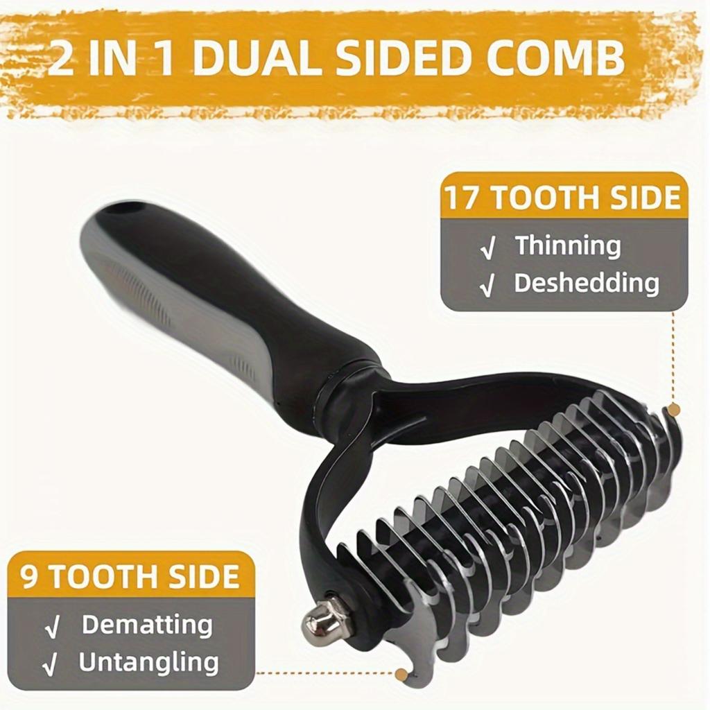 Pet Grooming Kit 8-Piece Blue Comb and Scissors Set for Dogs and Cats