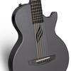 Enya Nova Go Acoustic Guitar, Carbon Fiber Mini Beginner Kit, Includes Guitar Case and Straps (Black)